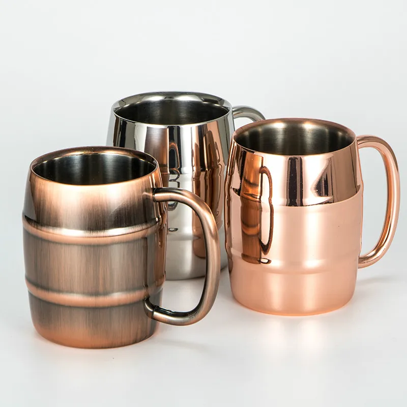 Вакуумный бокал для вина с двойными стенками винтажные бронзовые Бокалы из