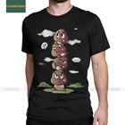 Мужская футболка Goomba Tower Super Mario, футболка из 100% хлопка с короткими рукавами для видеоигр, игры в грибы, идея для подарка