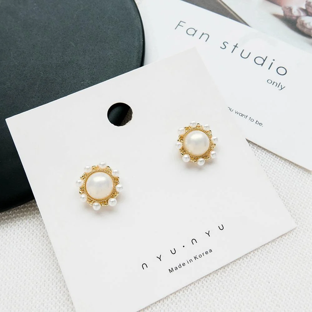 1 пара корейских новых простых сережек с жемчугом для девочек креативная Мода Ins