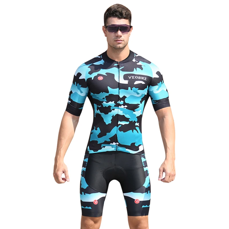 short set Топ качество короткий рукав Велоспорт Джерси наборы Ropa Ciclismo Hombre велосипедная форма быстросохнущая велосипедная Одежда MTB Одежда для велоспорта - Цвет: short set