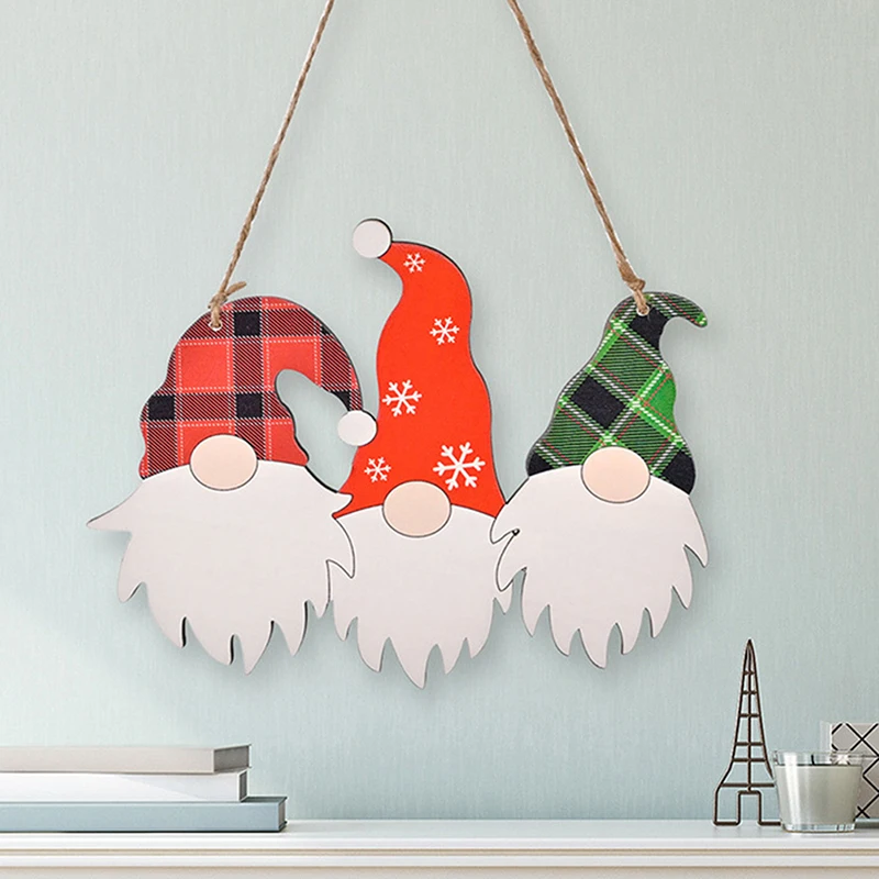 

Ornaments Small Christmas Tree Hanging Wooden Pendants Elk Cartoon Animal Ornaments 2021 New Christmas Holiday Decorations