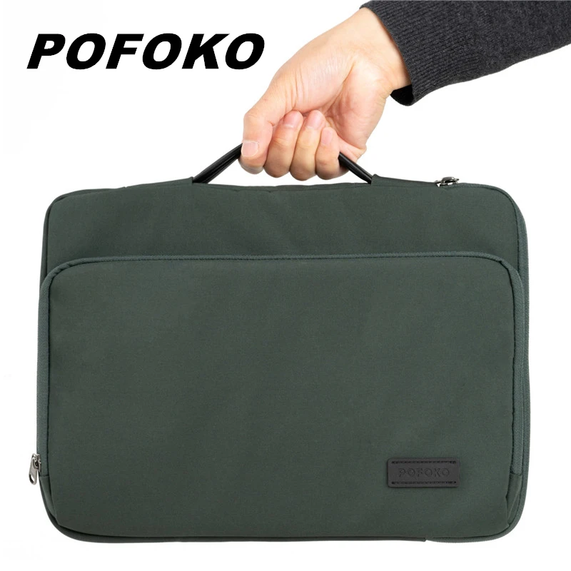 

Pofoko Brand Handbag Laptop Bag 12,13,14,15,15.6 inch,Briefcase Portable Sleeve Case For Macbook Air Pro 13.3,15.4,Dropship E550