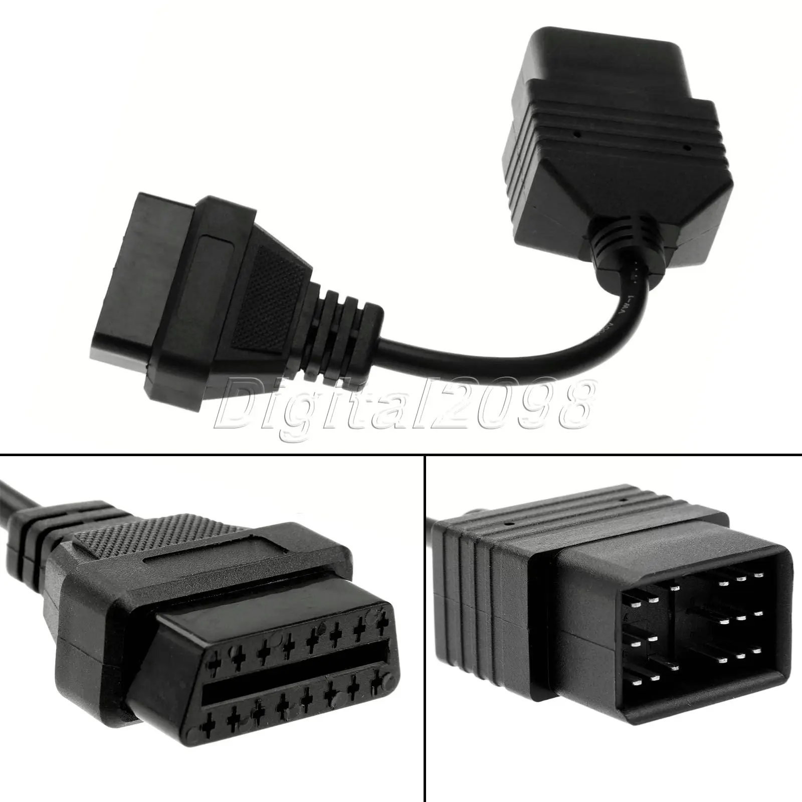 "Yetaha Female OBD2 OBDII кабель адаптер Соединительный удлинитель автомобильный