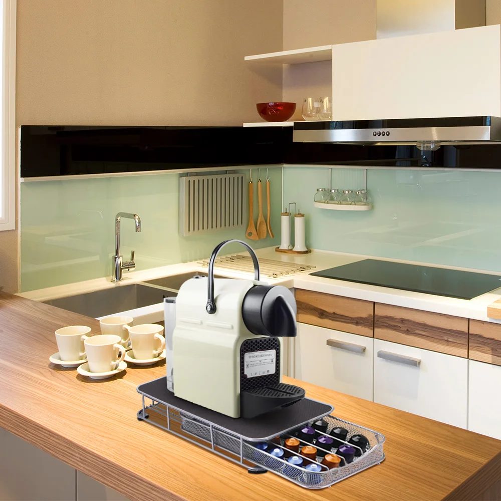 Практичная Подставка для хранения кофейных капсул 40 держатель Nespresso полки
