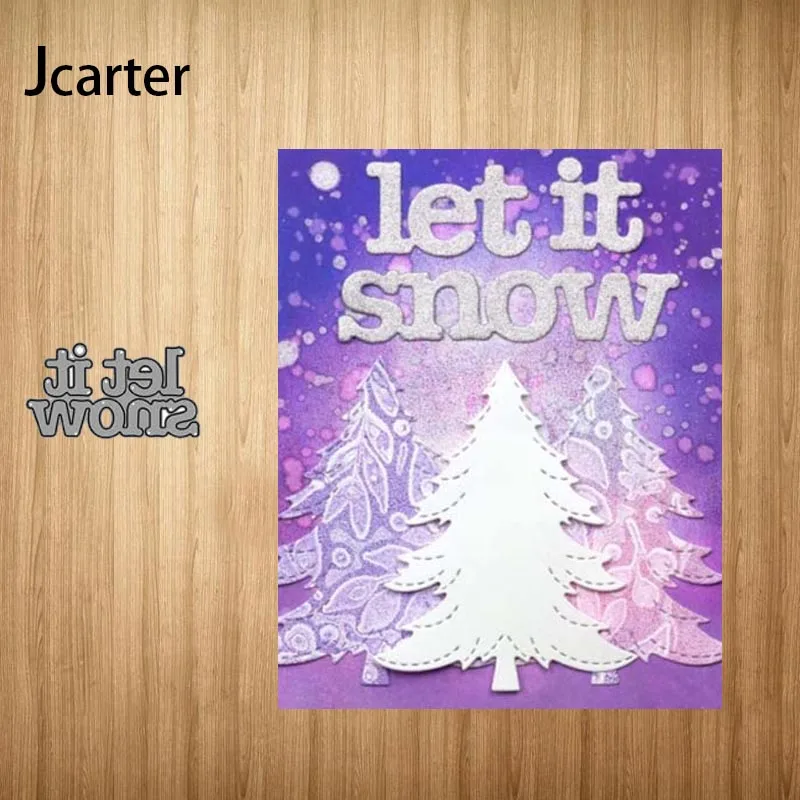 Новый дизайн набор вырубных штампов &quotLet it Snow рамка Ремесло трафарет для