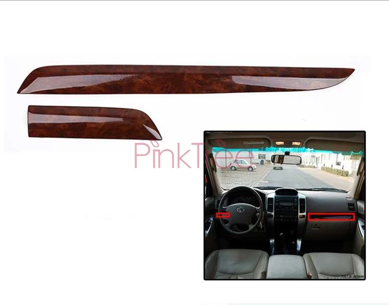 Деревянная накладка для отделки интерьера для Toyota Land Cruiser 120 Prado FJ120 2003 4 5 6 7 2009 аксессуары для стайлинга автомобилей 24 штуки