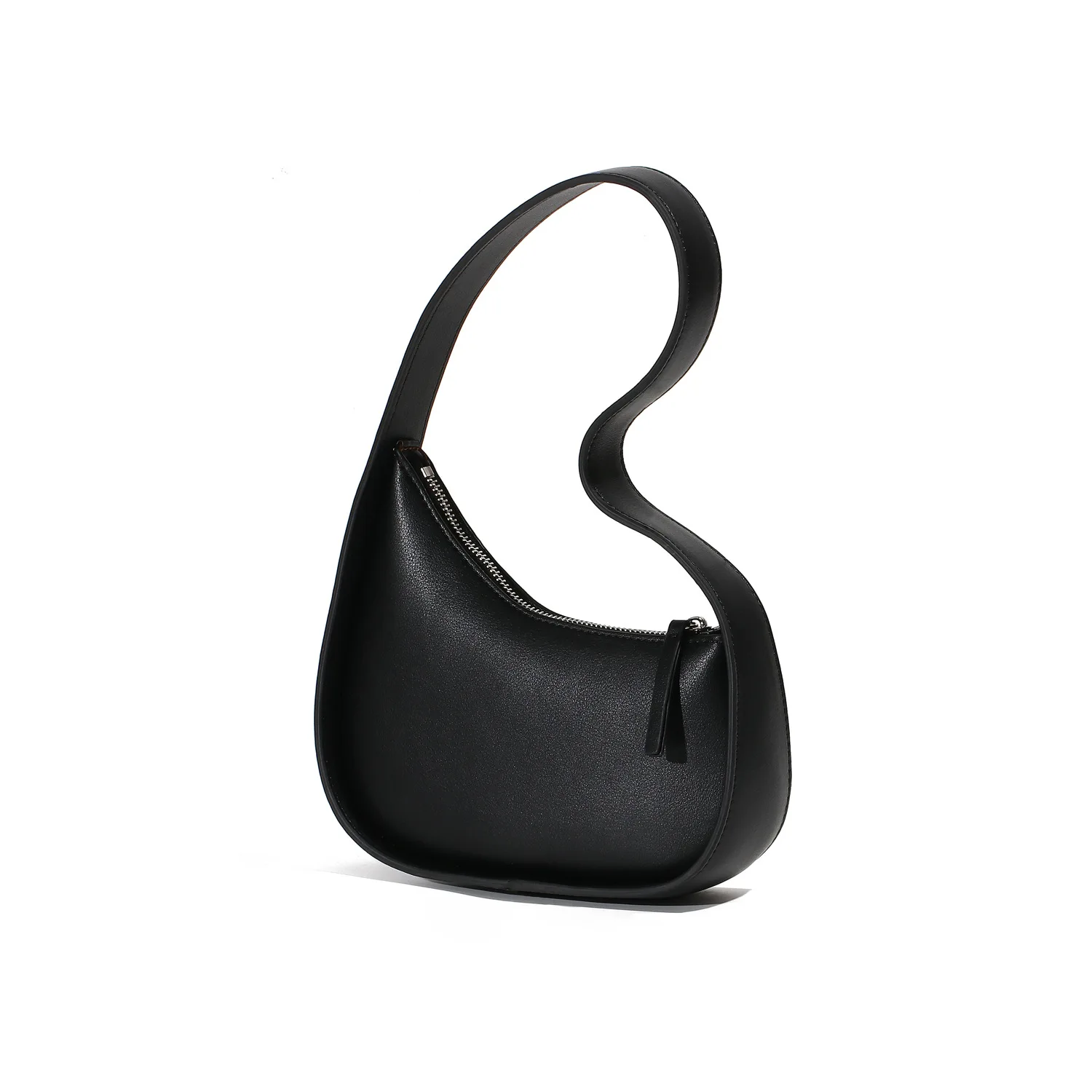 

Genuine Leather Bag Solid Color Luxury Designer Armpit Underarm Bag Women Irregular Shoulder Bag High Quality Tote Handbag