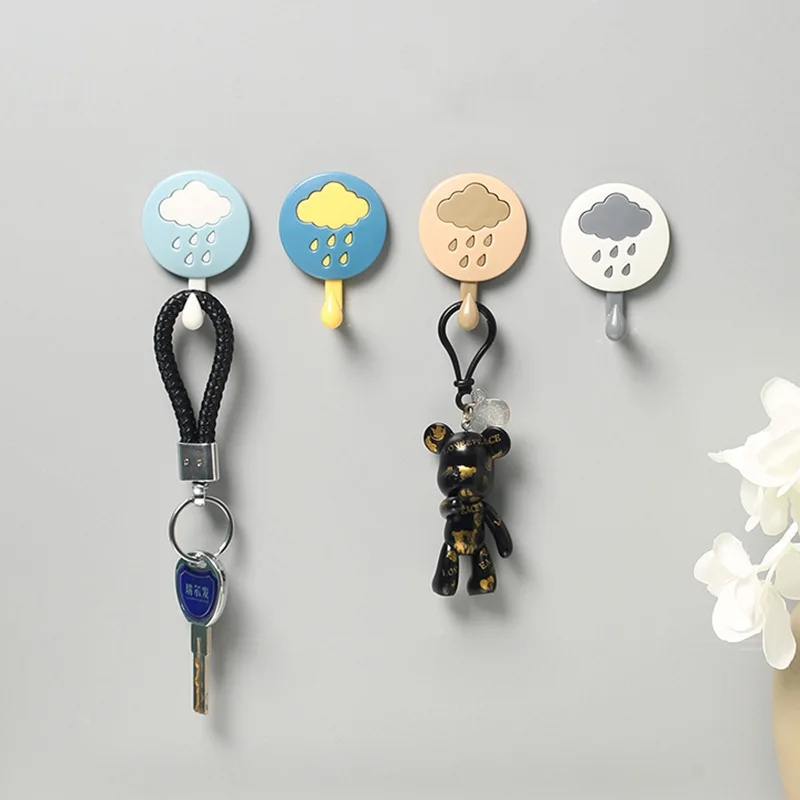 

1Pcs Raindrop pattern Shaped Creative Key Hanger Rack Home Decorative Holder Wall Hook For Kitchen Bathroom Accessories