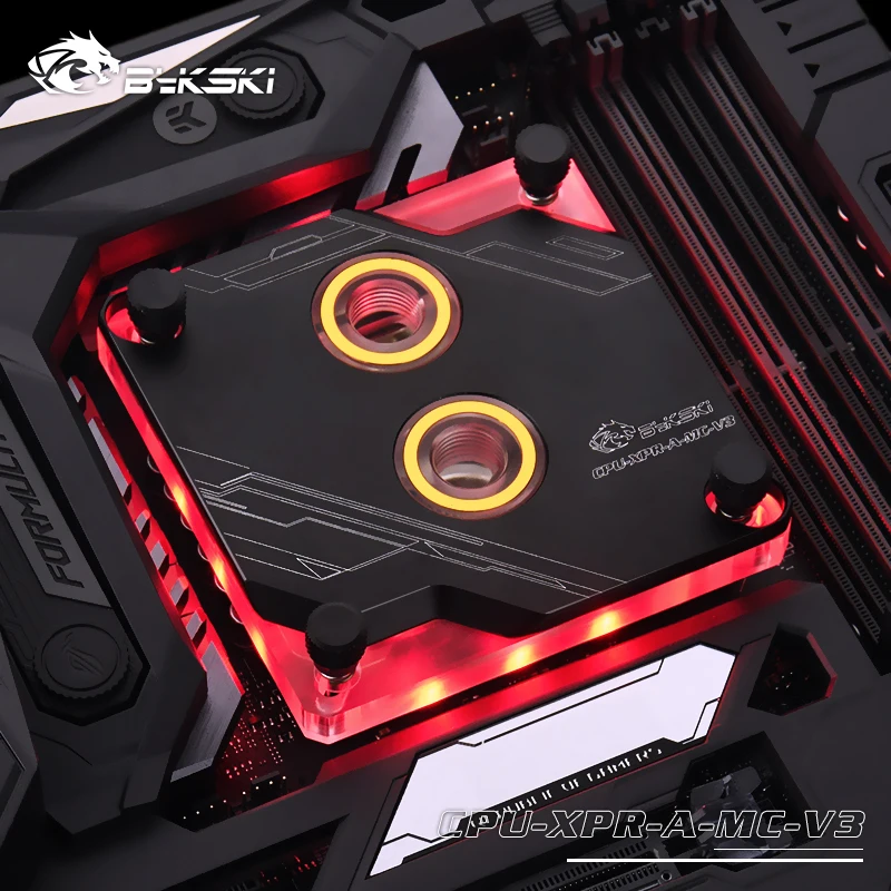 BYKSKI Процессор блоки совместимы с LGA 1366 1151 115x2011 2066 радиатор подключения материнской платы 5v 3pin заголовок Новое поступление Процессор-XPR-A-MC-V3