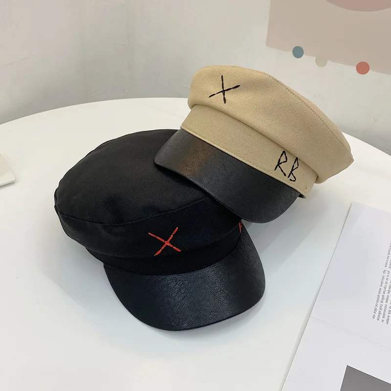 Тёмно-Синяя Женская кепка в стиле милитари модные женские армейские шапки