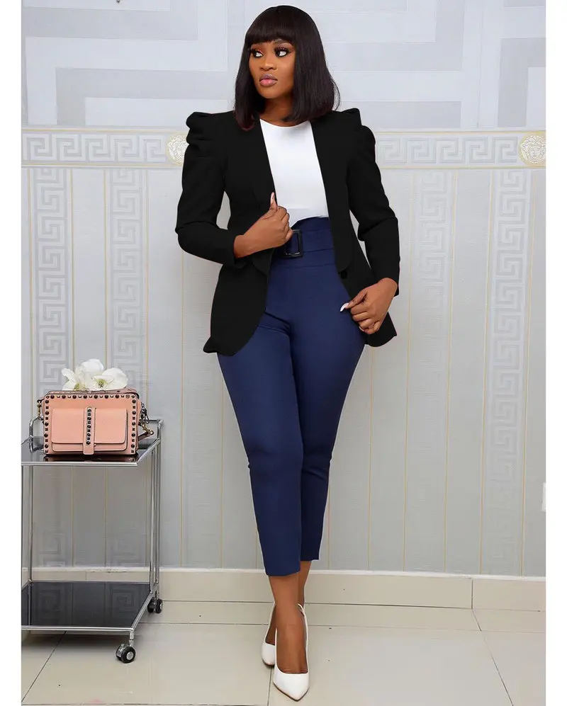 Women Solid Colors Single Button Office Blazer Elegant Long Sleeve Commute Business Suit 2023 Sprinig Autumn New Fashion Blazers