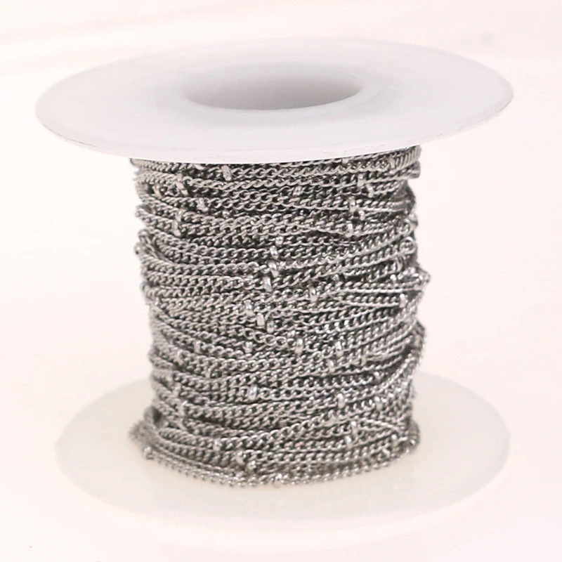 2 м трубка из нержавеющей стали зажим для кабеля бисера цепочка бусин сделай сам