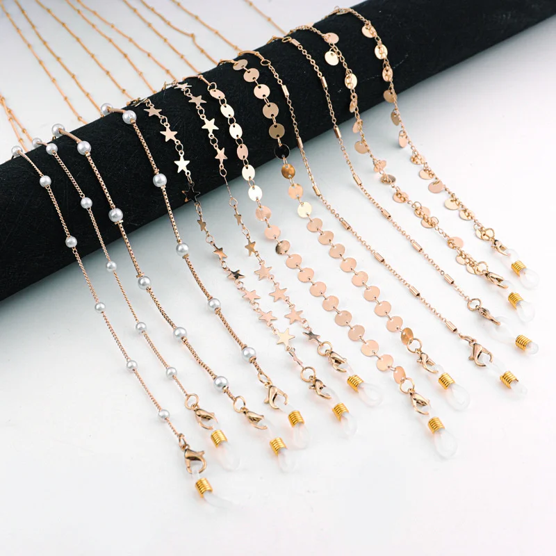 

Fashion Pearl Glasses Chain Women Men Eyeglass Cord Sunglasses Cord Retainer Holder Eyewear Lanyard Neck Strap Rope