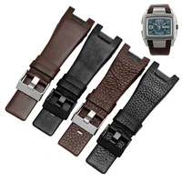 32mm genuine leather watchband for diesel watch strap for dz1216 dz1273 dz4246 dz4247 dz287 soft breathable wrist band bracelet