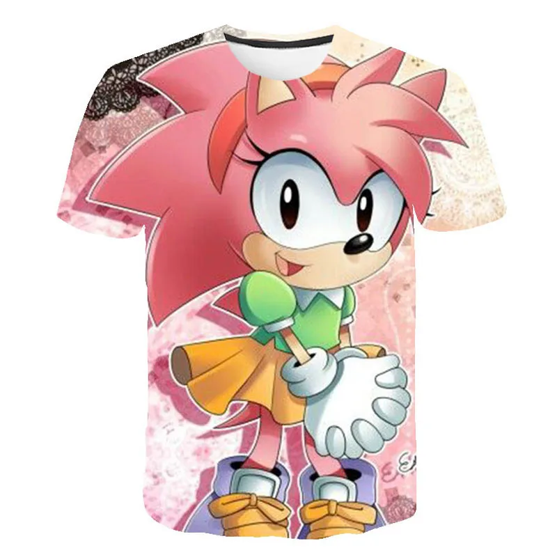 Новинка 2020 Мужская футболка с мультяшным принтом sonic hejiho мужская и женская летняя