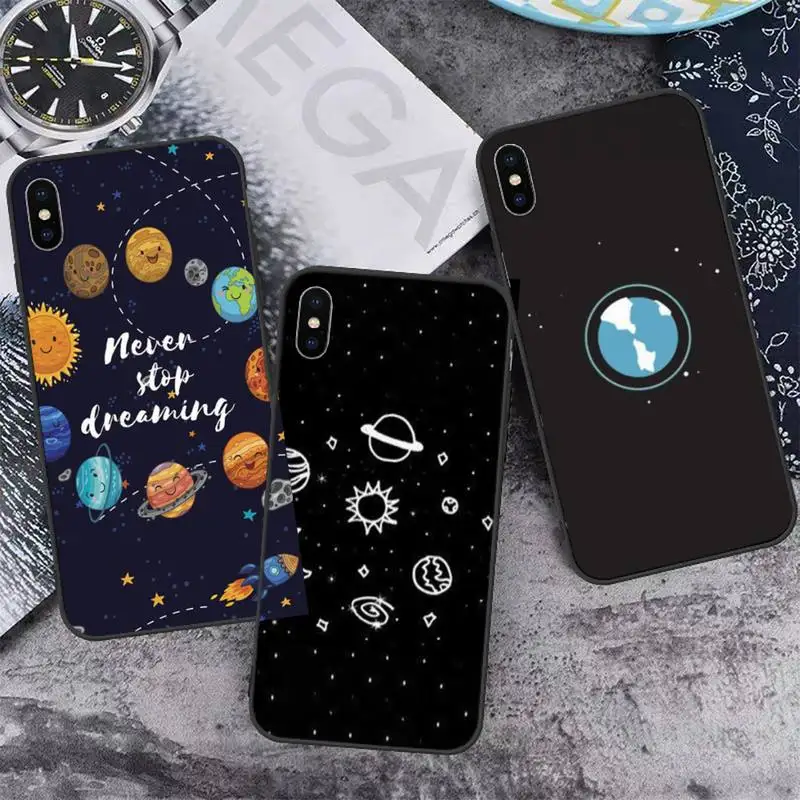 

Cartoon planet Phone Case for iPhone 11 12 13 pro XS MAX 8 7 6 6S Plus X 5S SE 2020 XR mini