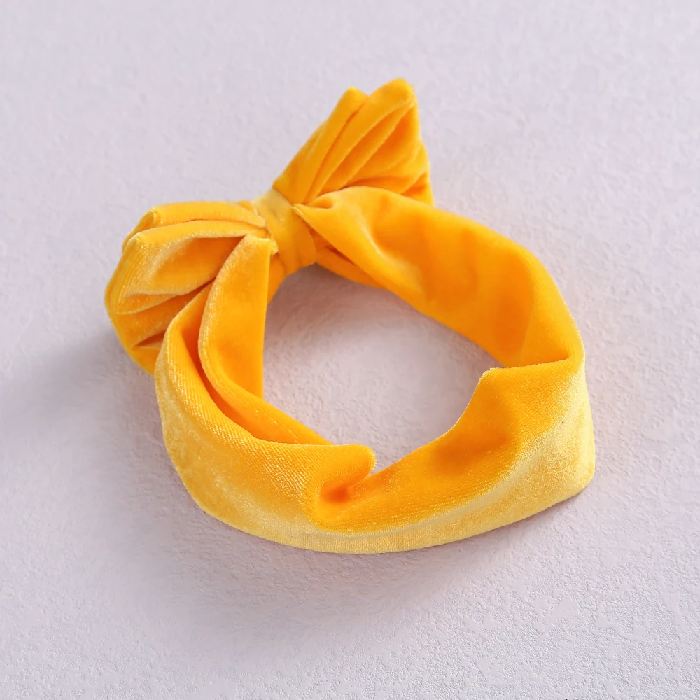 

Velvet Bow Headband Elegant Bow Elastic Hairband Vintage Headwear For Kids Baby Turban Headwraps Hair Accessories For Girls