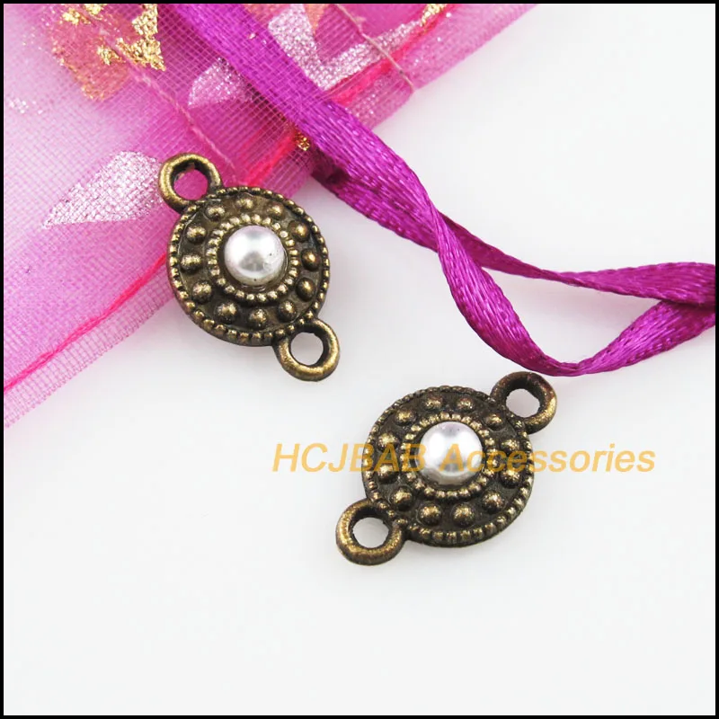 30 шт. состаренная бронза Цвет челый акриловый круглый цветок подвески