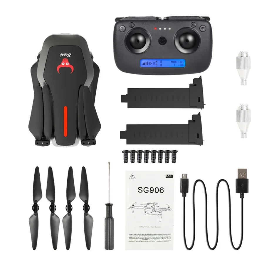 Black 2 Batteries SG906GPS Бесщеточный 4 к RcDrone с камера Сумочка 5 г WifiFPV складной оптический поток позиционирования высота удержания RC Quadcopter Drone - Цвет: Black 2 Batteries