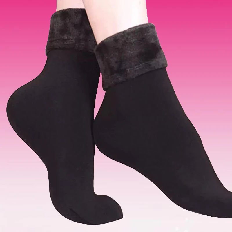 

10 Pair Winter Warm Socks Women Soft Cashmere Wool thermal Socks Ladies Velvet Boots Floor Snow Socks
