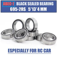 695rs bearing 10pcs 5x13x4 mm abec 7 hobby electric rc car truck 695 rs 2rs ball bearings 695 2rs black sealed