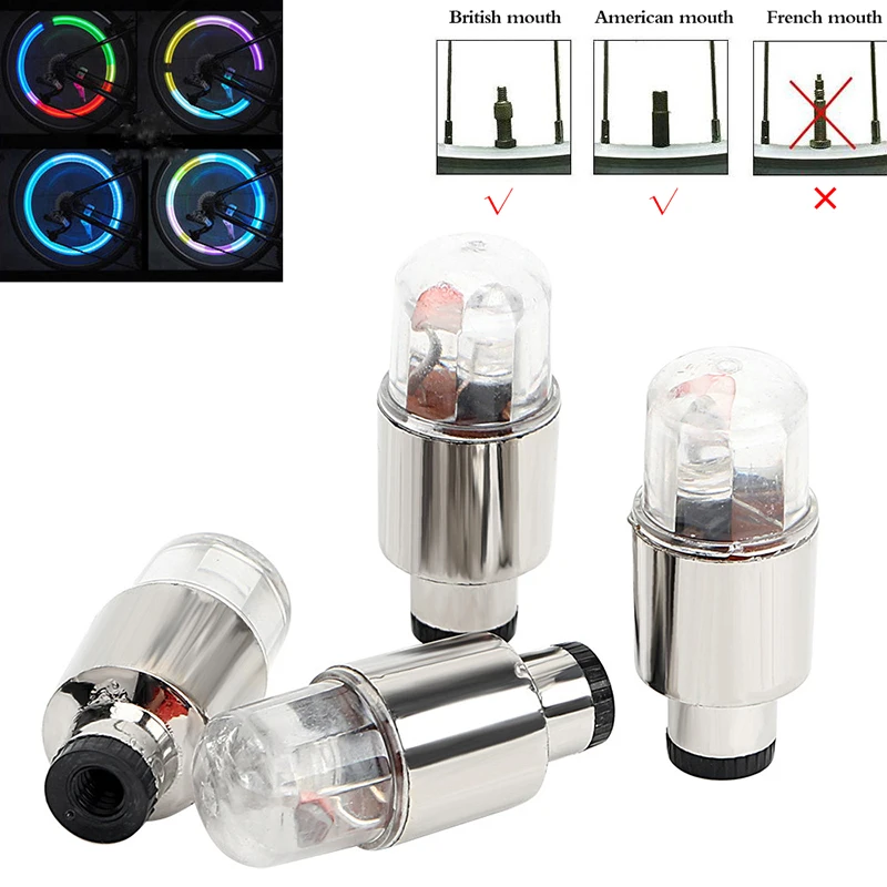 

Светодиодные фонари для автомобиля, велосипеда, мотоцикла, колпачки на клапаны колеса, велосипедные фонари, Аксессуары для велосипеда, 2 шт.
