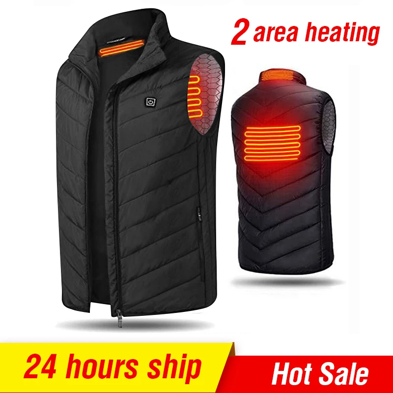 

Жилет с электроподогревом для мужчин и женщин, зимний жилет с USB-подогревом, уличная теплая безрукавка, зимняя куртка с подогревом
