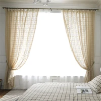 1pcs household retro hollow out curtains crochet fabric french sash window curtain