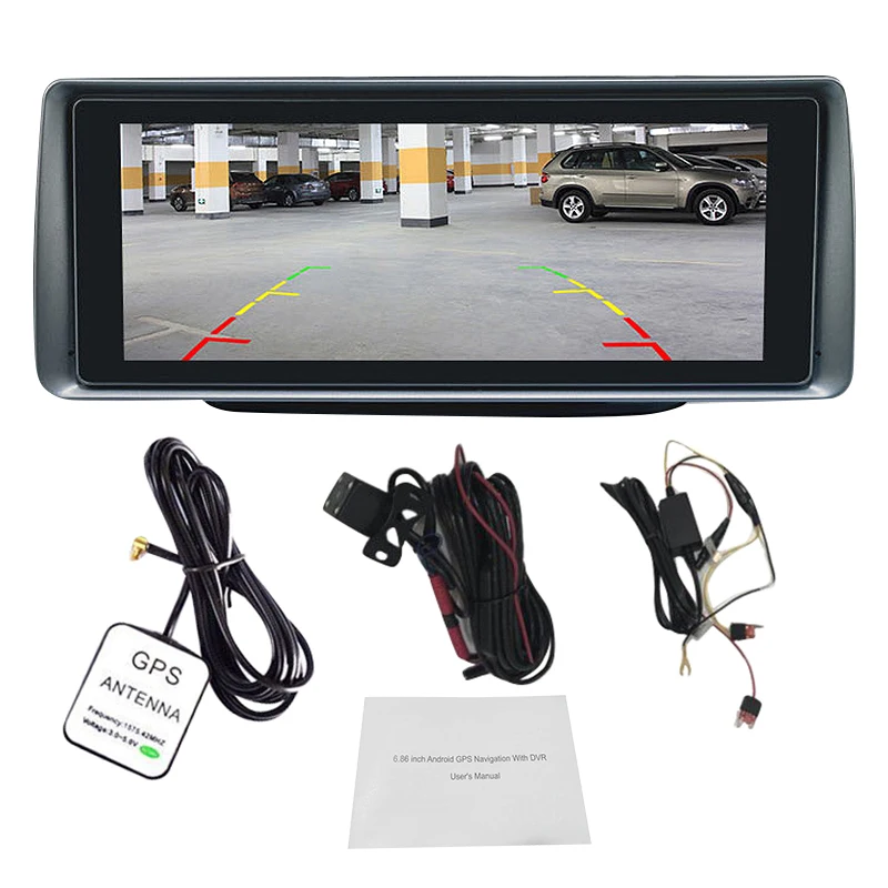 Новый 6 86 дюймов 3G Автомобильный видеорегистратор для Android 5 1 Gps Naivgation Wifi Hd 1080P Dashcam