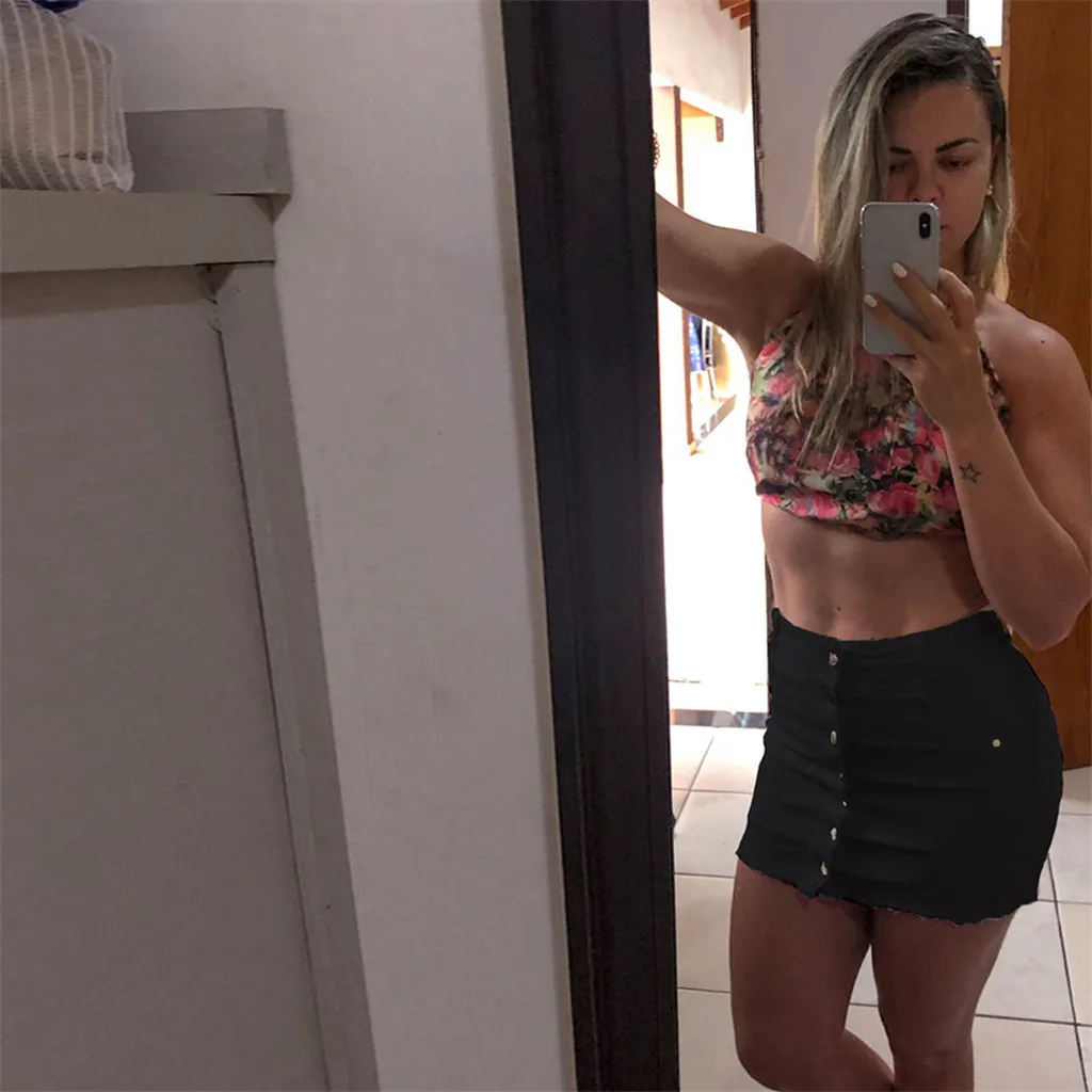 

Women Summer Skirt Sexy Jeans High Waist Slim Splice Denim Shorts Beach Skirt black green white mini Skinny denim skirts