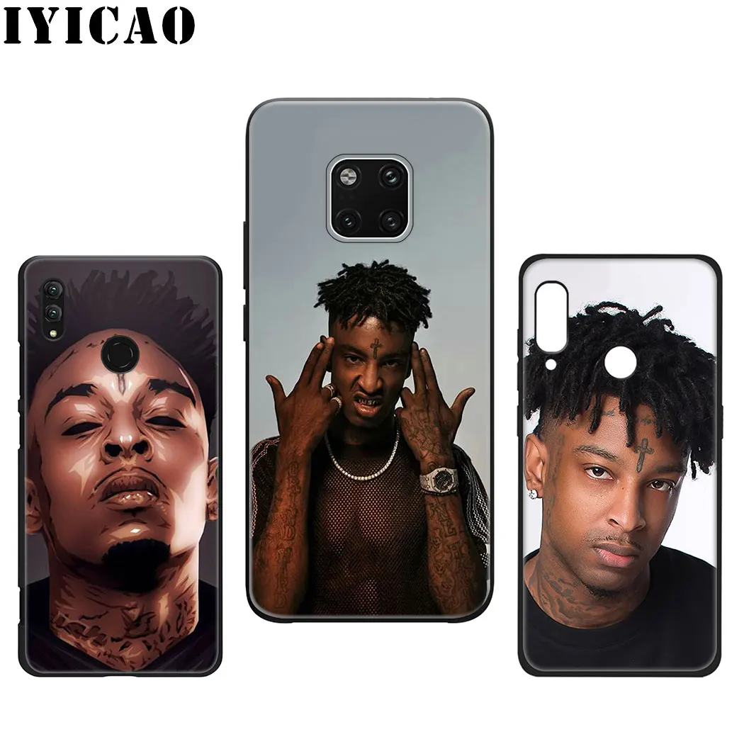 Мягкий силиконовый чехол Rapper hip hop 21 Savage для huawei mate 30 Pro Lite Y9 Prime P9 P8 |