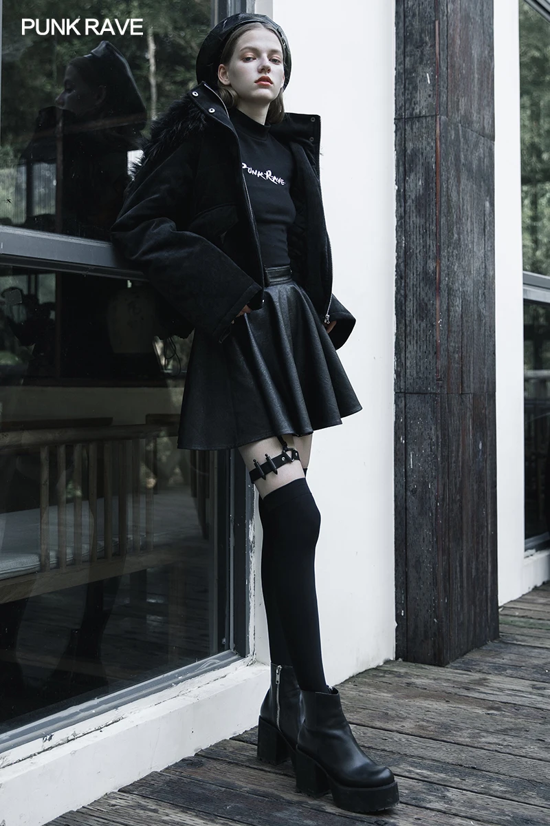 

"Hard-core girl" military uniform style bullet clip leg sleeve Punk Rave OPS-173JTF