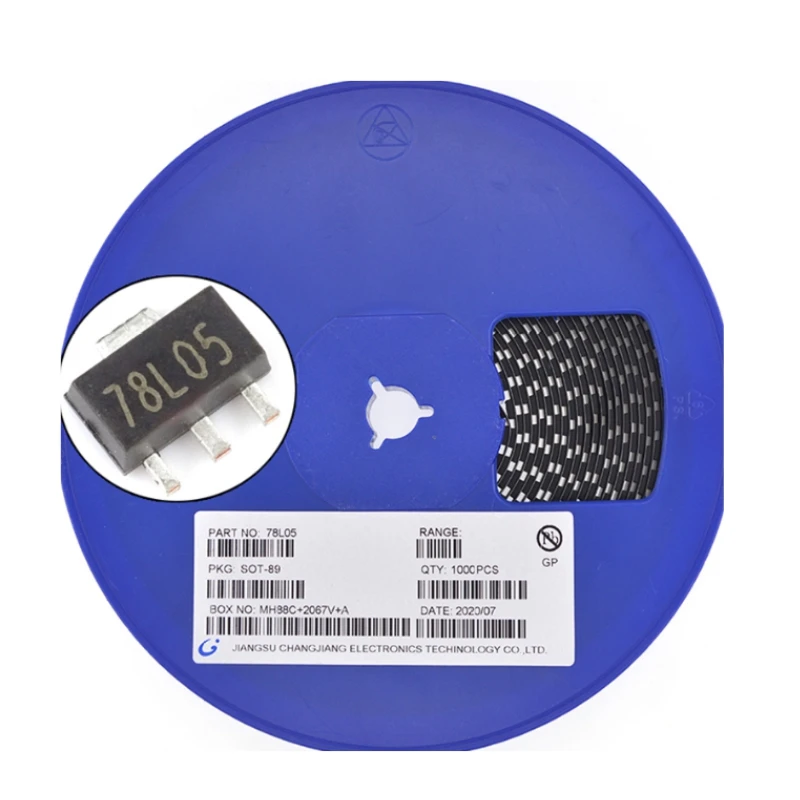 Оригинальный аутентичный линейный регулятор CJ78L05 350 SOT-89 3% A / 5 В/0,6 Вт, чип 5, шт.