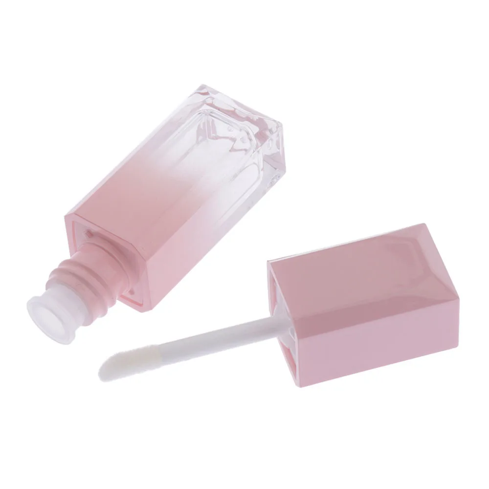 

5pcs 5ml Plastic Square Lip Gloss Tube Gradient Lip Gloss Tube Refillable Bottles DIY Empty Cosmetic Container