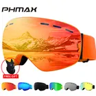 PHMAX лыжные очки зимние мужские и женские противотуманные лыжные очки UV400 защита двухслойные уличные очки для сноуборда