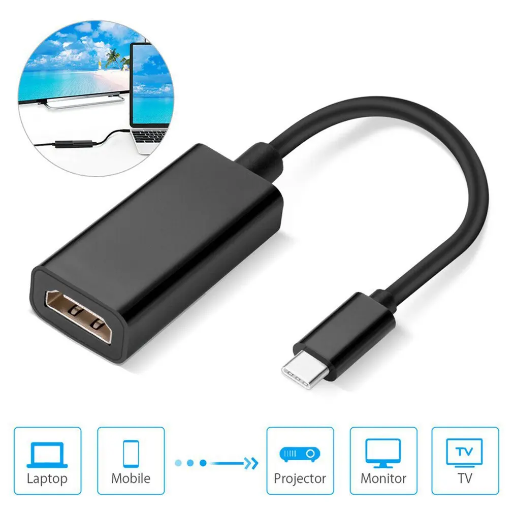 USB-C Type-C к HDMI-совместимый кабель для ТВ-рекламы с HDMI Samsung Note 8 9 S9 S8 | Электроника