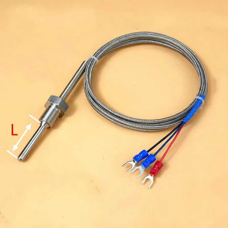 -60-260 degrees DS18B20 PT100 NTC10K PT1000 Temperature Sensor 1/4&quot(DN8) 3/8&quot(DN10) 1/2(DN15) 3/4&quot (DN20) 1&quot(DN25) SUS304 ID6mm |