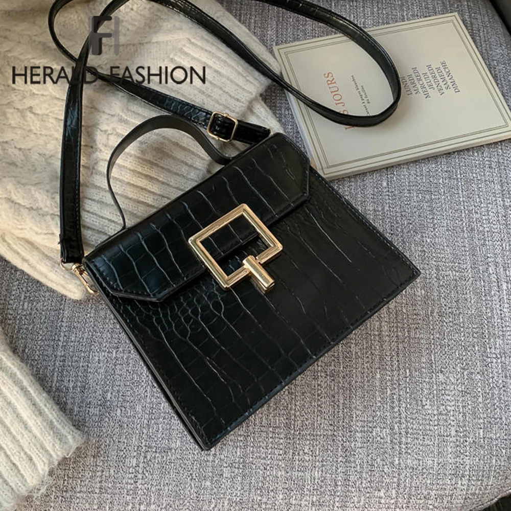 Однотонные кожаные сумки через плечо для женщин сезон весна лето 2020 сумка