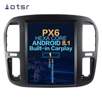 aotsr tesla 12 1%e2%80%9c vertical screen android 8 1 car dvd multimedia player gps navigation for toyota land cruiser lc100 92 02 wifi