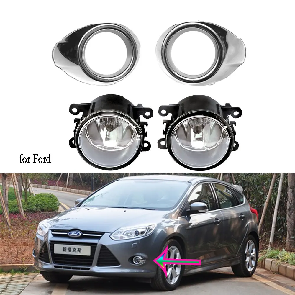 Хром Туман светильник крышка гриль для Ford Focus 3 2012 2013 2014 светодиодный туман s