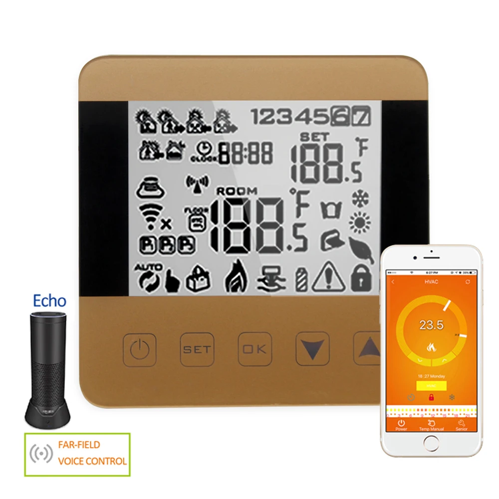 Термостат с Wi Fi 3 а сенсорным экраном и функцией памяти|Умная система управления