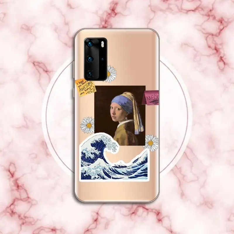 

Great Art Aesthetic Mona Lisa David Phone Case Transparent for Huawei P honor 8 10i 20 30 40 smart 2019