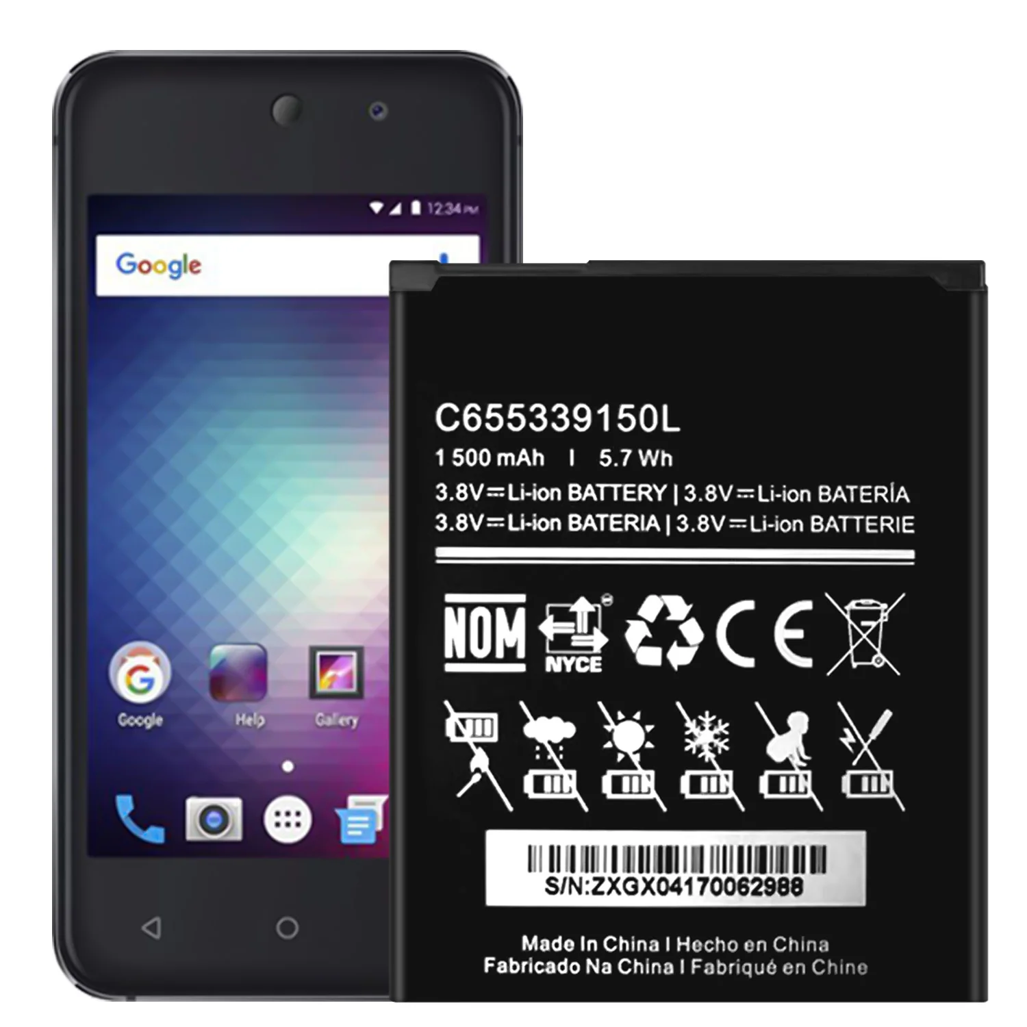 Запасная батарея C655339150L для BLU Vivo 5 MiniI V050Q | Мобильные телефоны и аксессуары