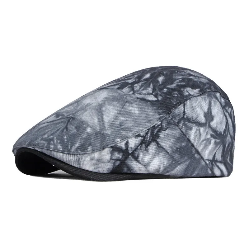 

Весна-Осень 2022, хлопковые кепки с принтом газетчика, кепка с плоским верхом, мужские и женские головные уборы, 84