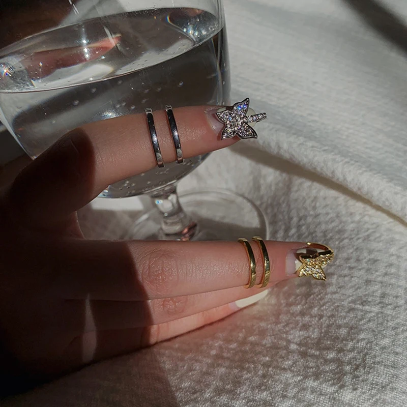 Кольца для женщин необычные металлические кольца с бабочкой | Украшения и