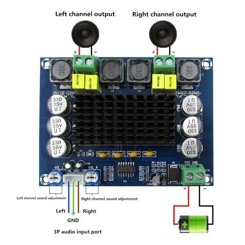 

TPA3116D2 Digital Audio Power Amplifier Board 120W+120W Board Digital Amplifier Dropshipping Receiver Audio XH-M543 I0J8