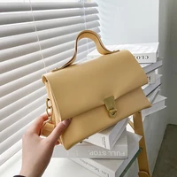 small pu leather shoulder crossbody bags for women 2021 summer simple handbags and purses female travel totes solid color
