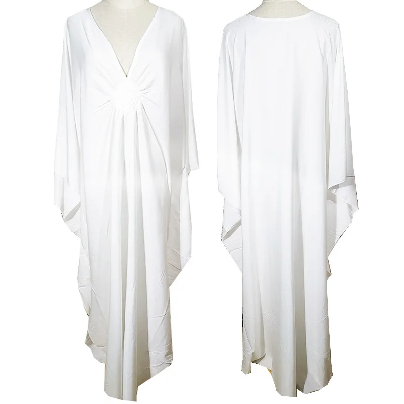 white bohemian dress beach cover up crochet v neck women maxi dress robe plage bikini cover up pareo sarong tunic for beach free global shipping