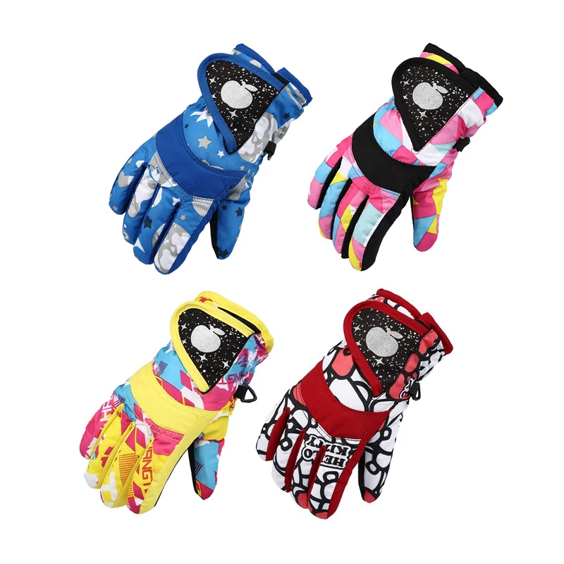 

Winter Warm Snowboarding Ski Gloves Children Kids Snow Mittens Waterproof Skiing Breathable Air M/L