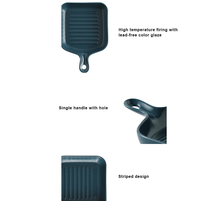 Матовые керамические тарелки для выпечки уникальная квадратная индивидуальная